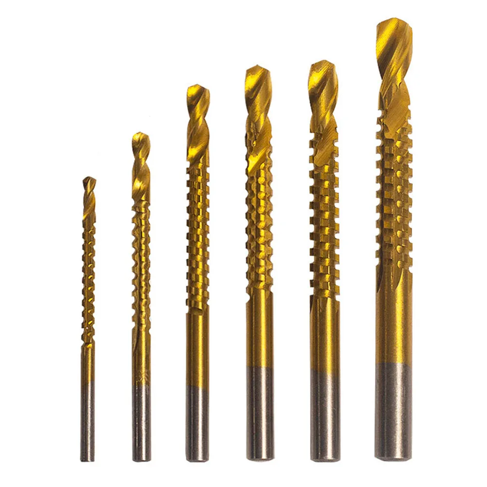1pc forets 3/4/5/6/6.5/8mm HSS enduit forets ensemble pour bois mince métal et plastique outils de forage pièces de rechange