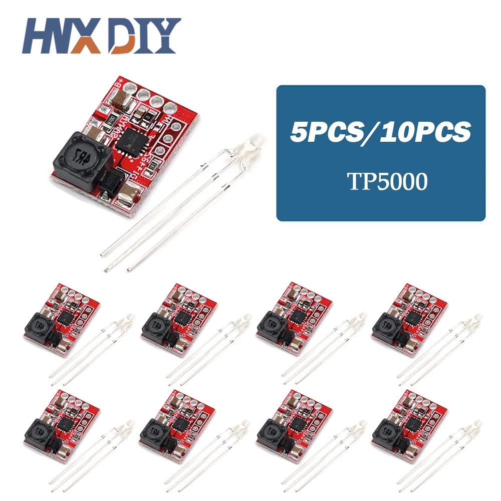 10pcs TP5000 ליתיום טעינת סוללה לוח ליתיום ברזל פוספט מטען פלאש אספקת חשמל DC 4.5v-9v 4.2V/3.6V 1A DIY קיט