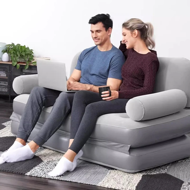 Sofa tiup murah, Sofa malas minimalis Nordik Modern luar ruangan, furnitur halaman belakang