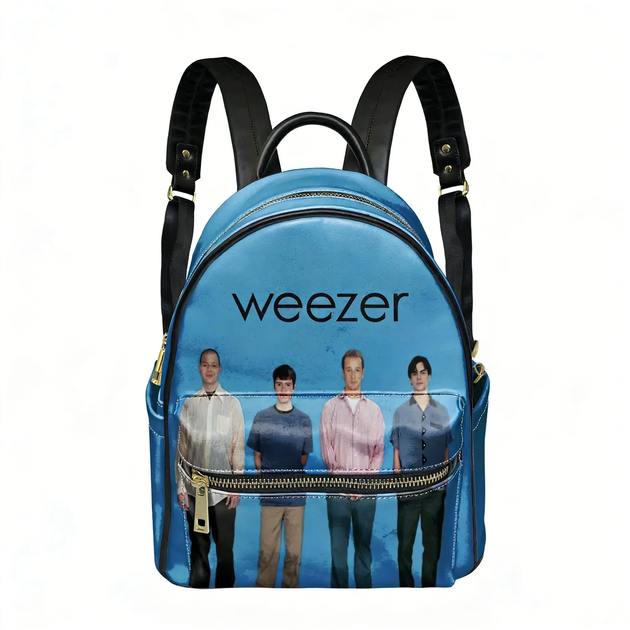 

Weezer Backpack Pop Rock Band Womens Men Personalized Double Shoulder Bag Business Travel Bookbag Rucksack Gift Daypack