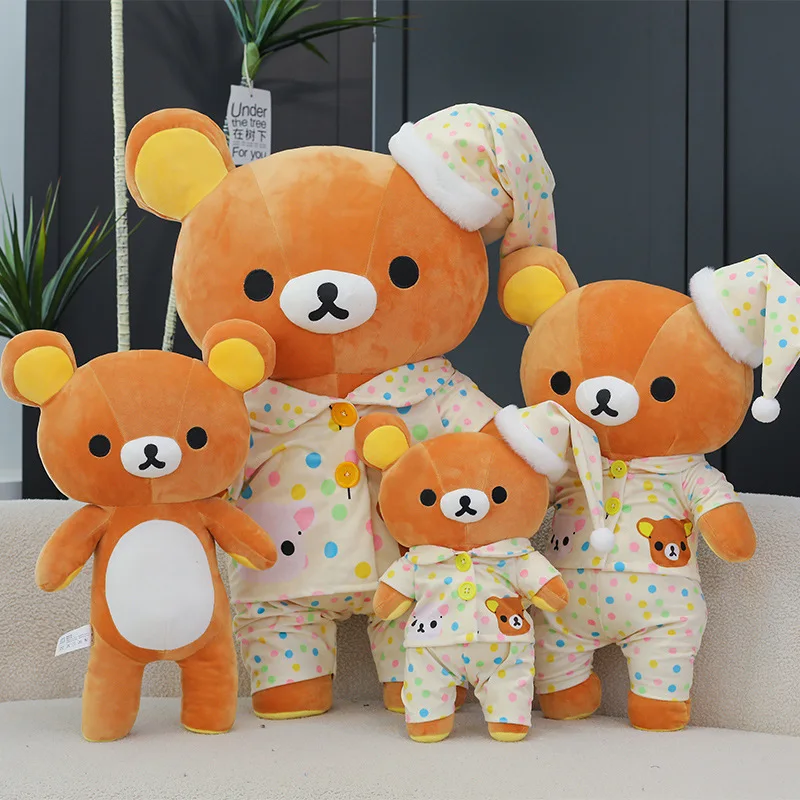 

cute fPajama Bear Doll Super Soft Soothing Bear Plush Toy Detachable Sleeping Bear Pillow Room Decoration Festival Surprise Gift