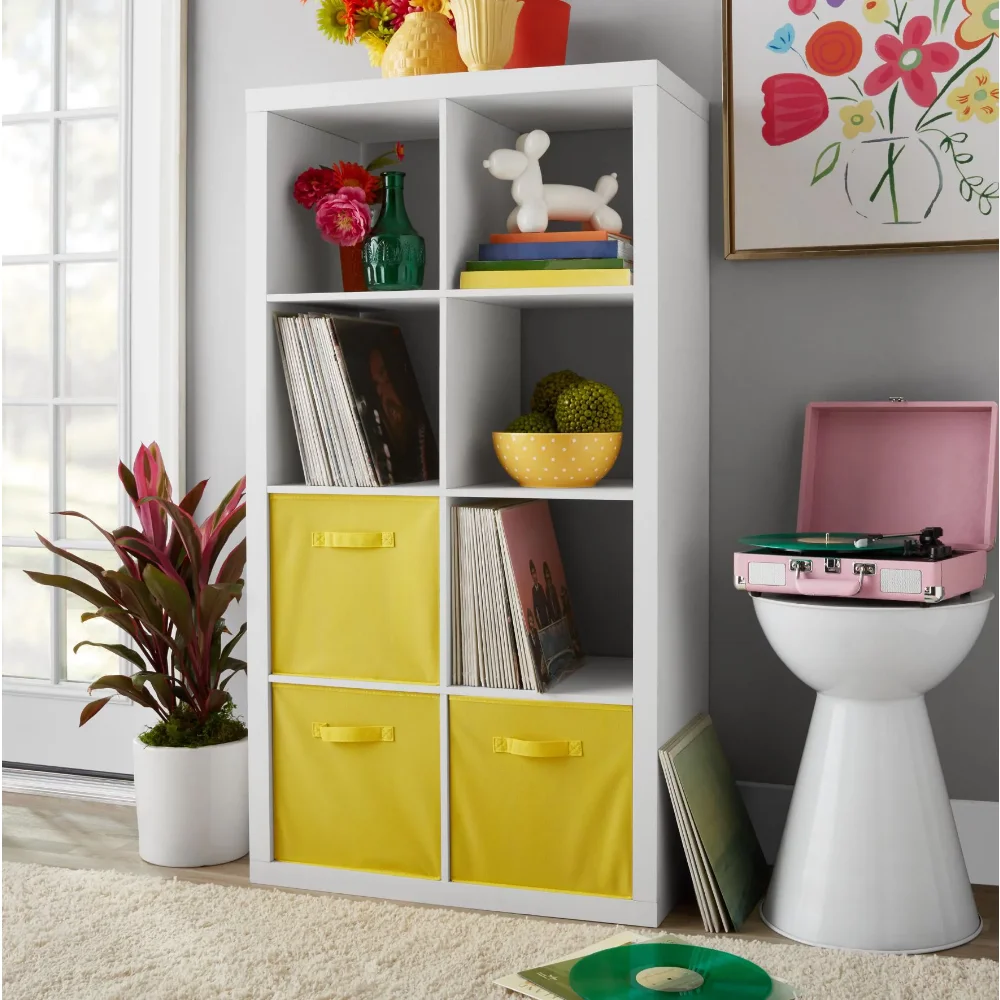 8-Cube Storage Organizer, White Texture