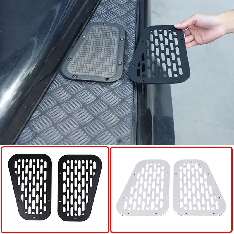 For 2004-18 Land Rover Defender 90 110 aluminum alloy car hood air outlet protective mesh cover sticker car exterior accessories