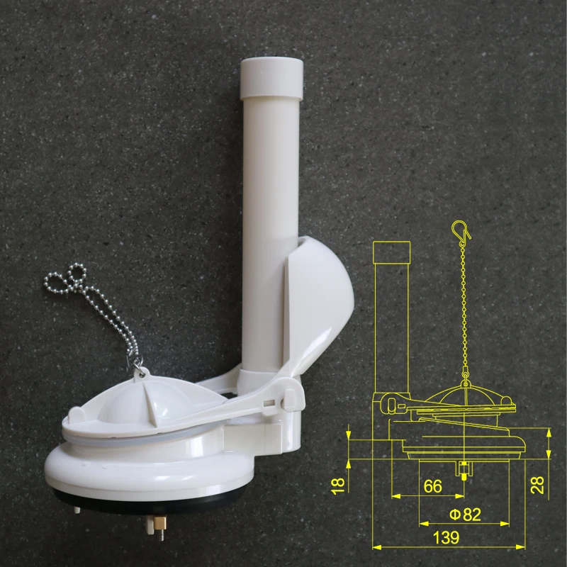 Bathroom One-piece toilet Water tank Drain valve Single flush Water tank connected to toilet Accessories Outlet valve