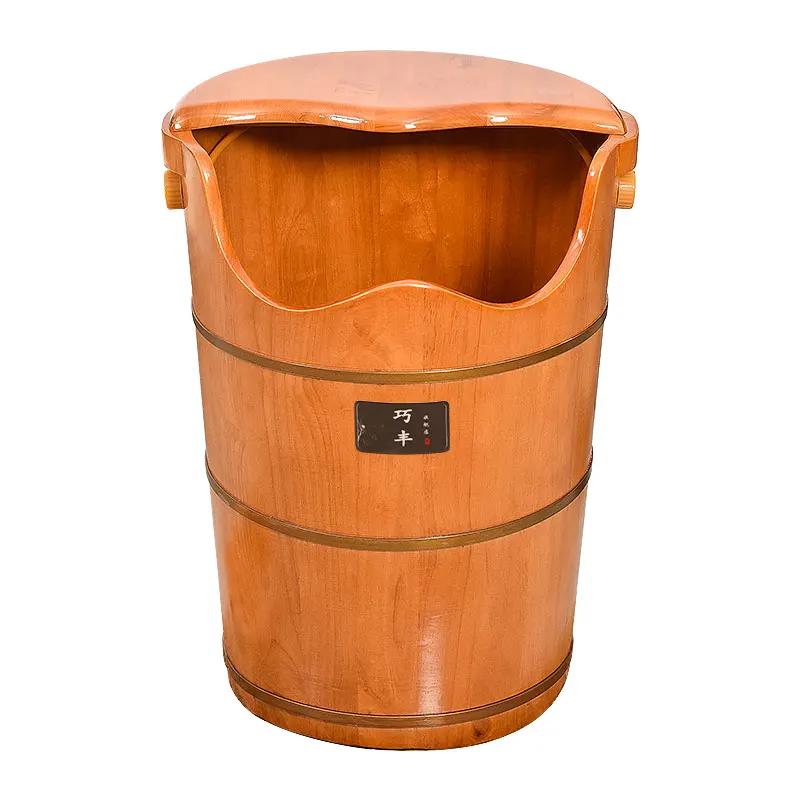 YY Oak Foot Bath Barrel Wooden Foot Barrel over-Knee Fumigation Heating Barrel