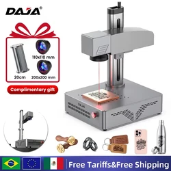 DAJA 20W/30W/50W S4 máquina de marcado láser de fibra grabador portátil Industrial de negocios grabar todos los joyería de Metal cuero plástico
