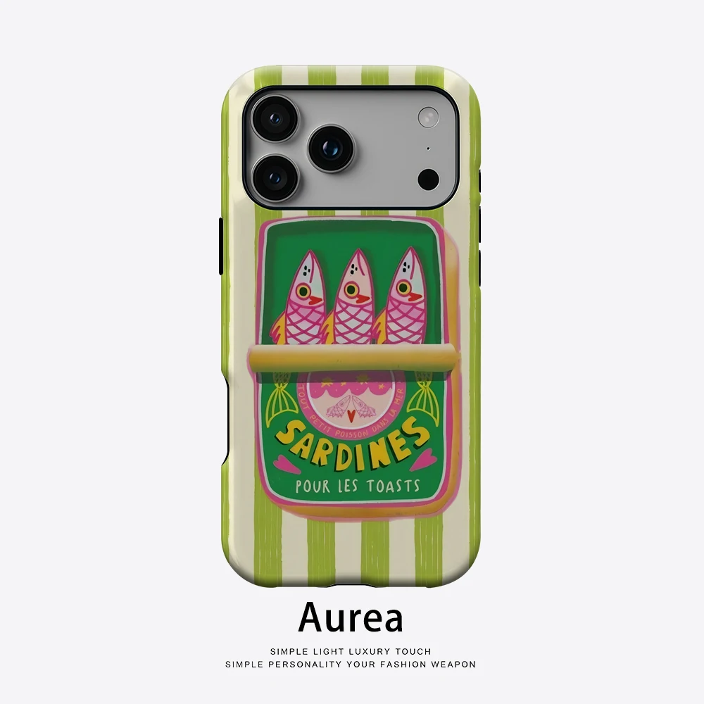 Sardine Can Design Handyhülle für magnetische Handyhülle für IPhone 17 16 15 14 13 Pro Max Plus Single Double-Layer Tough Case
