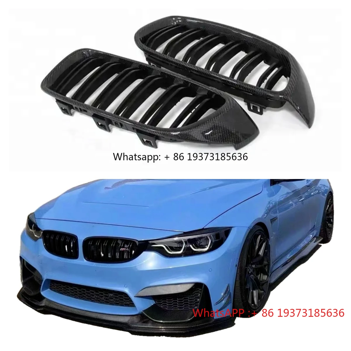 

Car Front Bumper Center Carbon Fiber Grill Grille for Bmw F32 F33 F36 F80 F82 F83 2014-2017