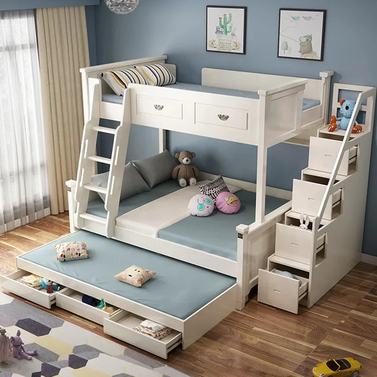 Hot Sale Kids Bunk Bed With Stairs Bedroom Furniture Bed Set