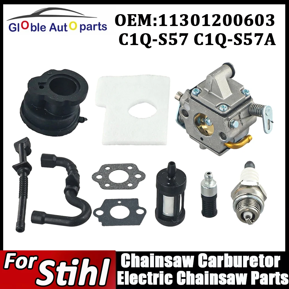 11301200603 For Stihl 017 018 MS170 MS180 MS 170 180 C1Q-S57B Carburetor Brush Cutter Hedgerow Machine Gasoline Chainsaws Part