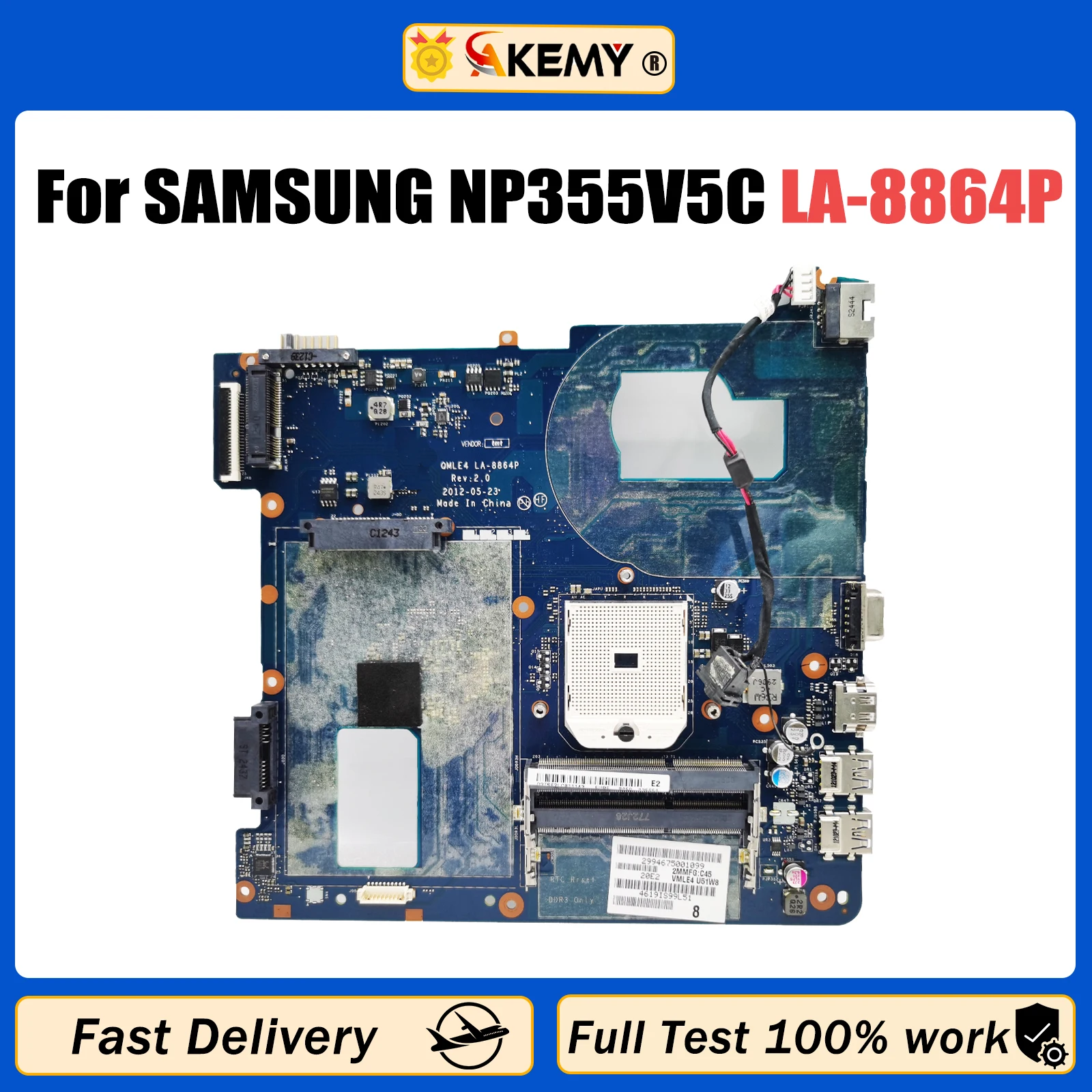 Материнская плата AKEMY для ноутбука SAMSUNG NP355V5C, NP365E5C, NP365