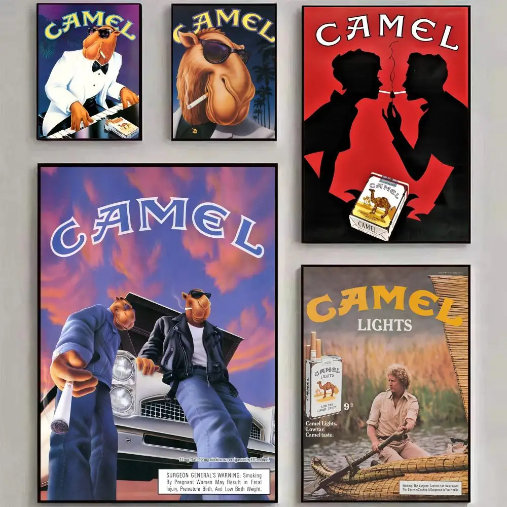 vintage camel cigarettes Poster HD art sticky wall waterproof home living room bedroom bar aesthetic decoration