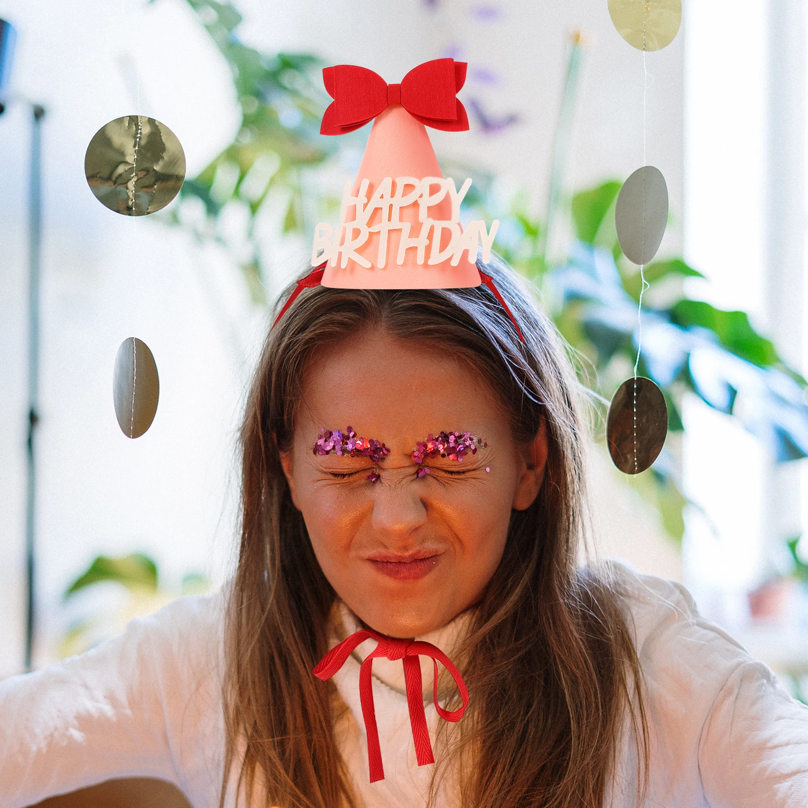 

Birthday Party Hats Felt Cone Cap Decorative Bows Headdress Size 6 Colors Creative Funny Baby Birthday Hat Accessories