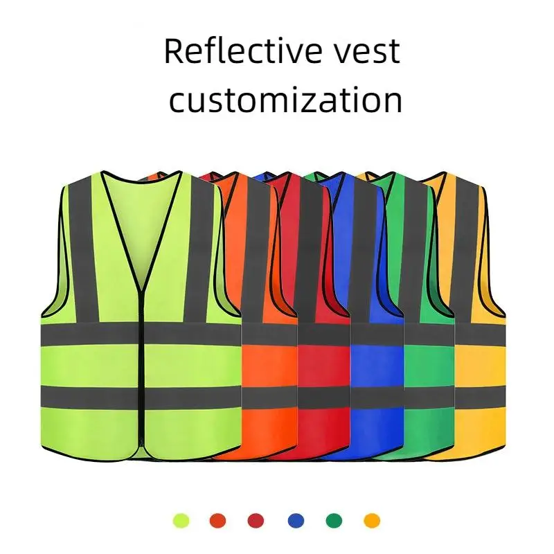 120g Zipper Safety Vest Road Traffic Duty Construction Welder Automotive Repairer Vest Cycling Jacket