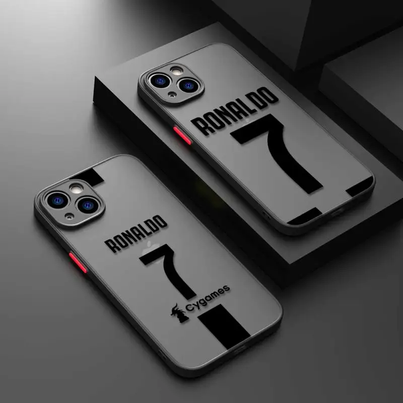 Cristiano-Ronaldo 7 Phone Case for iPhone 15 11 14 Pro Max 13 12 MINI XR XS X 8 7 6 PLus Matte Clear Cover