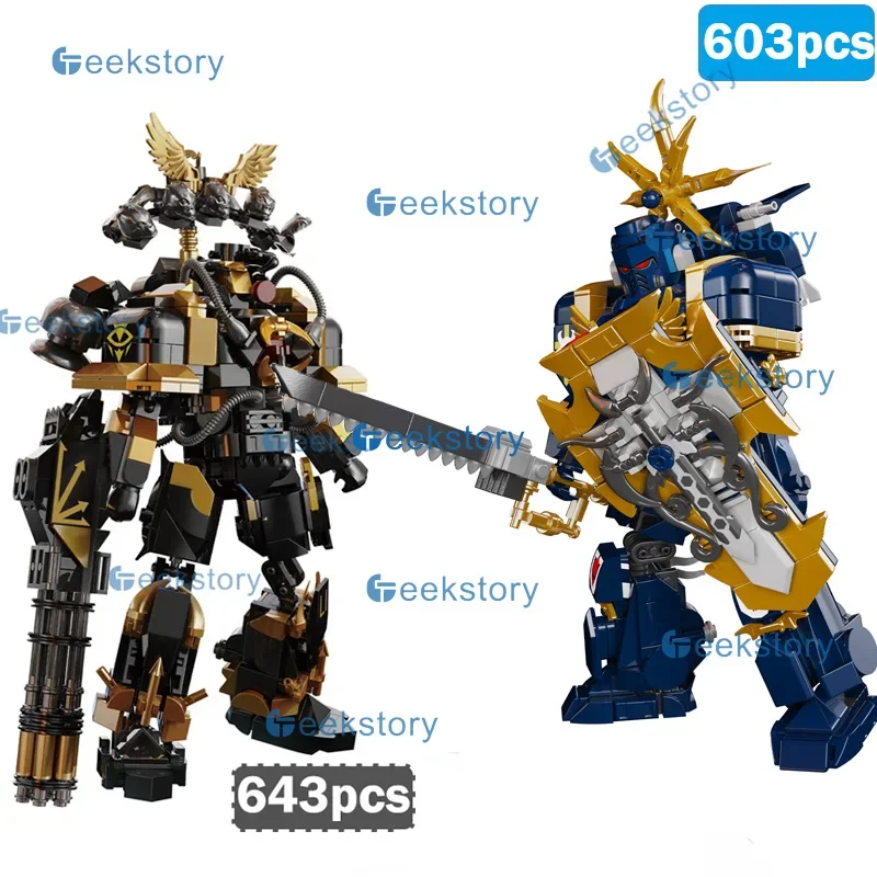 Mech Warrior 1001/1003 MOC Building Blocks Set 1004/1002 Assemblaggio Robot Ragazzi Educativi Da Collezione Modello Mattoni Giocattoli FAI DA TE Regali