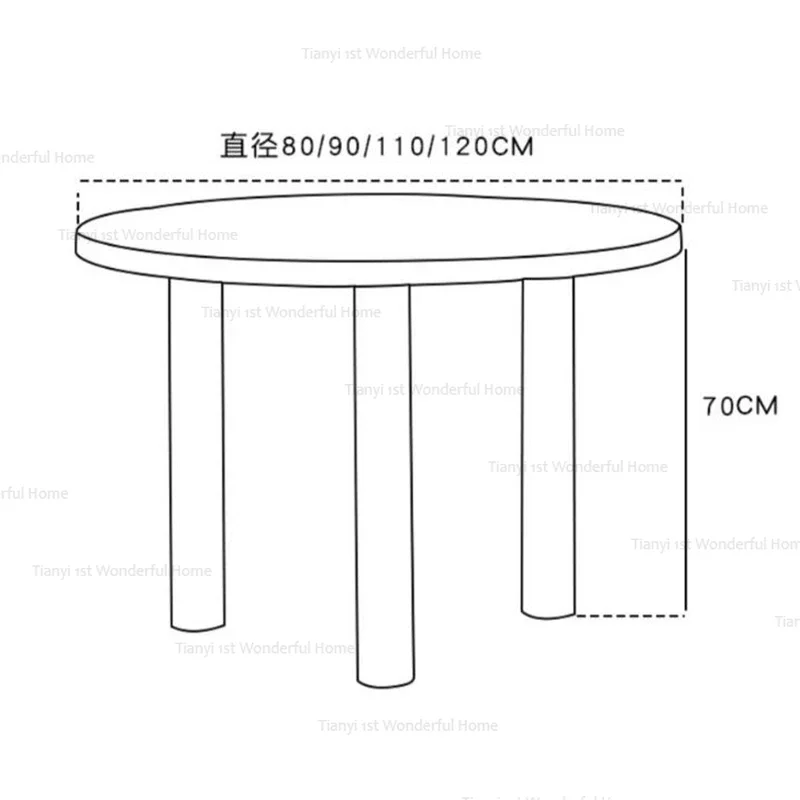 Mesa de jantar criativa nórdica, Pernas transparentes acrílicas, Mesa de bar pequena redonda, Suspensão tamanho personalizado, Mobília doméstica