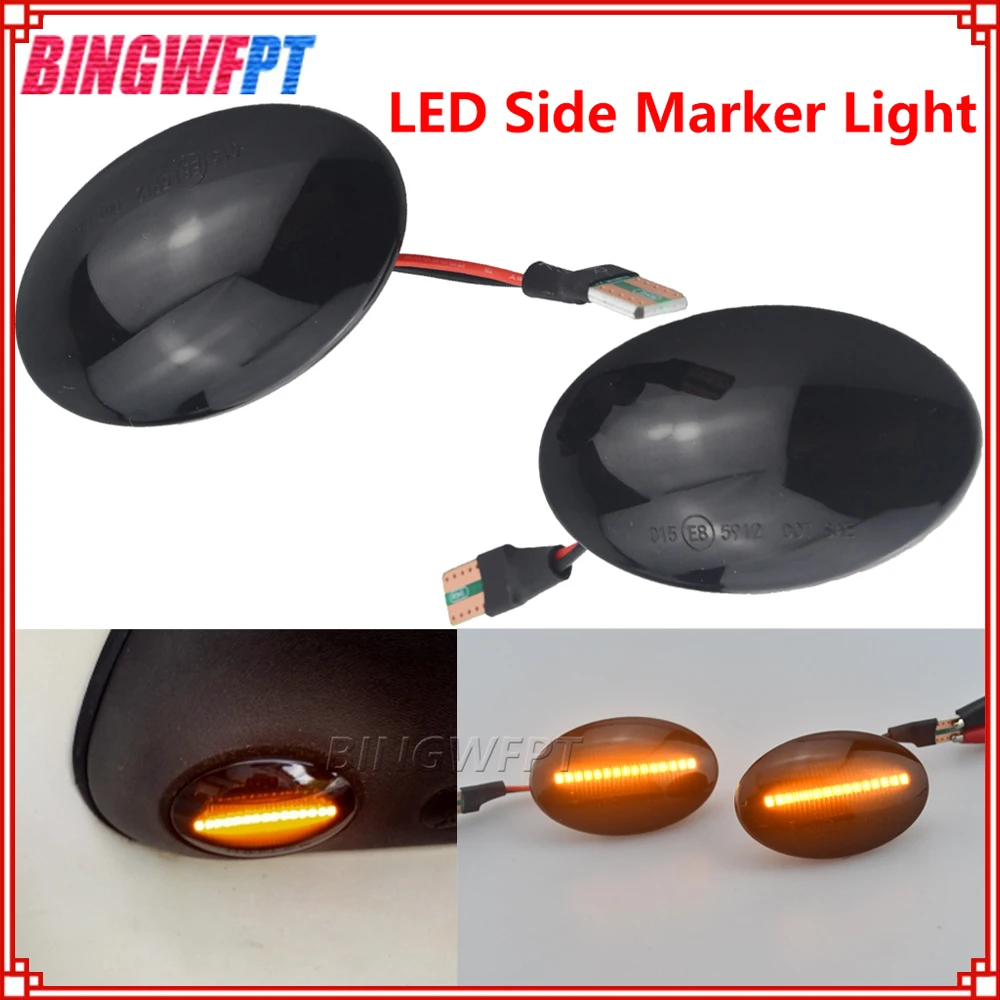 

For Ford Fiesta III IV MK3 MK4 KA Mondeo I MK1 Transit Tourneo MK6 MK7 Flowing Turn Signal LED Dynamic Side Marker Light 2PCS