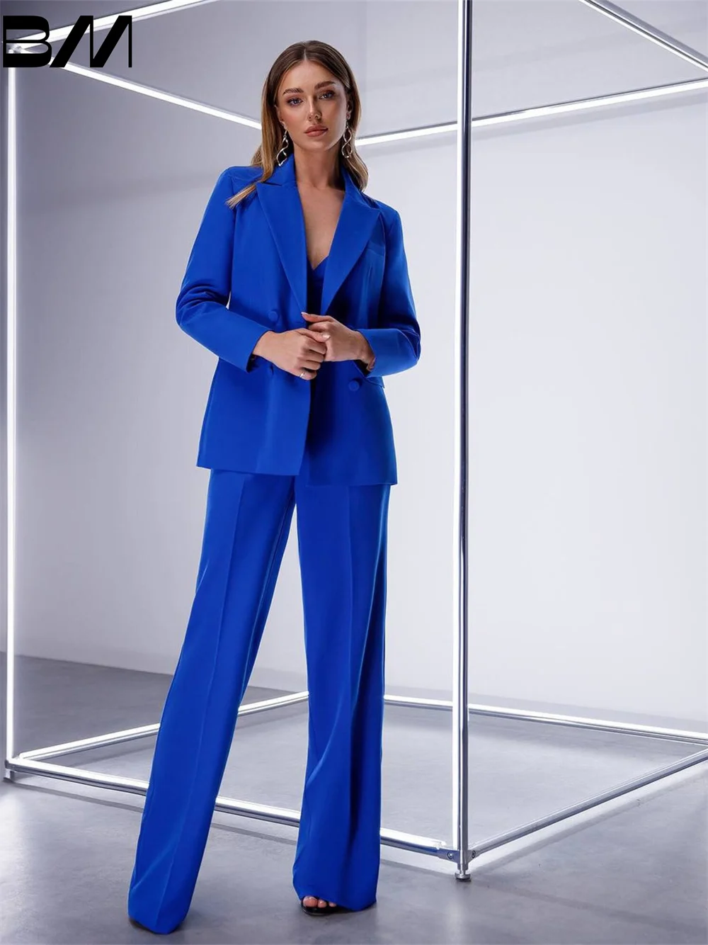 

Classic Custom Colored Women's Suit 2024 Spring Fashion Professional Matching Set Office Suit Simple Casual Blazers Pants