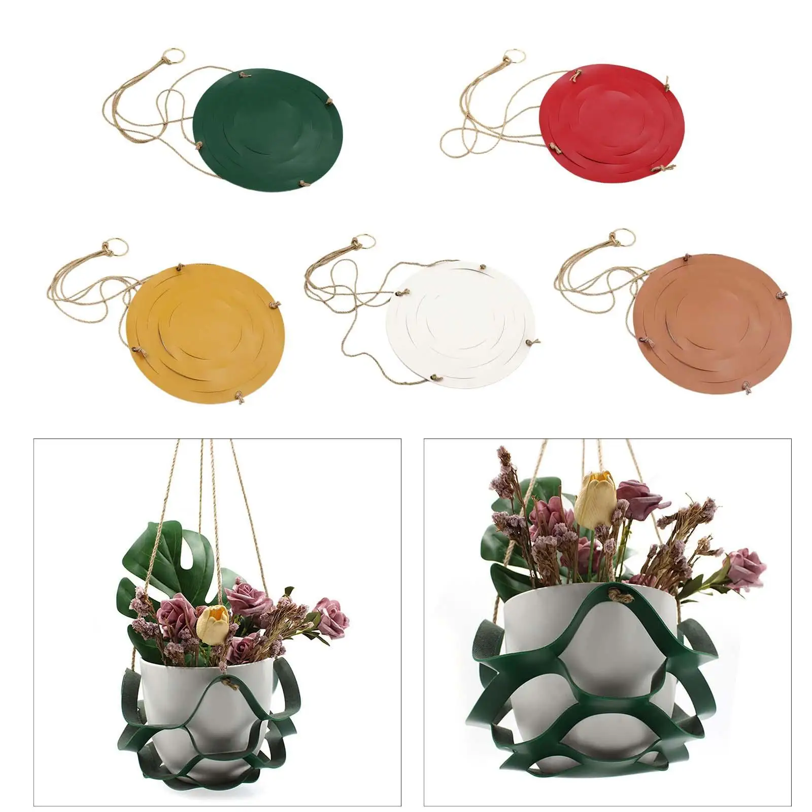 Garden Hanging Planter Holder Patio Plant Container Stand Indoor and Outdoor Garden Hanging Plant Potted Basket Plant Pot Hanger