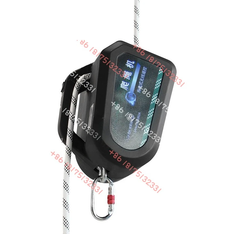 Automatic rope climbing machine electric elevator rechargeable lithium battery hoist portable wireless remote control