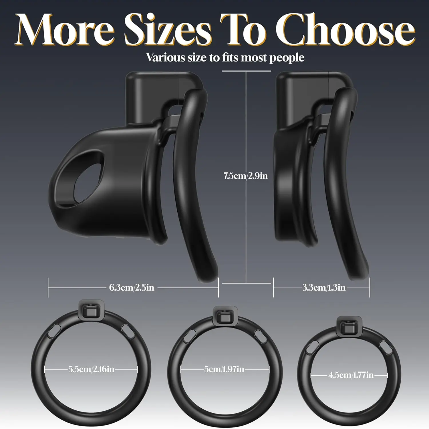 BDSM 2 Styles Chastity Lock Cock Cage With 3 Arc Ring Testicle Chastity Belt Bondage Lock for Penis Erection Control Sex Toys view 4