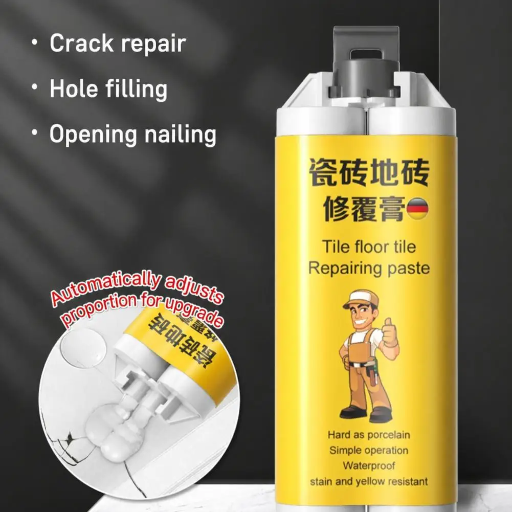 1/2/3/4/5Sets Tile Repair Paste Kit with 8 Color Pigments Waterproof Ceramic Floor Crack Filler DIY Glaze Surface Restoration