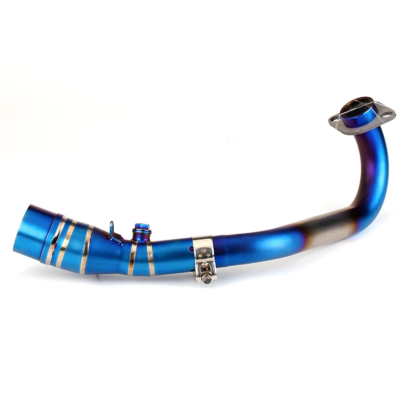 

STLF Slip on for XMAX 300 XMAX300 2017-2024 Motorcycle Scooter Exhaust Titanium Alloy Modify Blue Front Mid Link Pipe 51MM