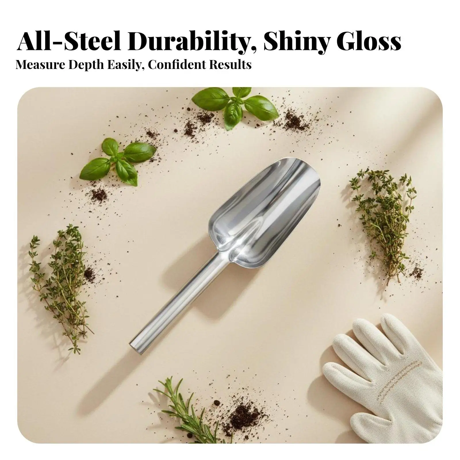 Gardening Hand Trowel Multipurpose Metal Hand Tool Digging Trowel for Gardeners, Farmers, Planting, Yard