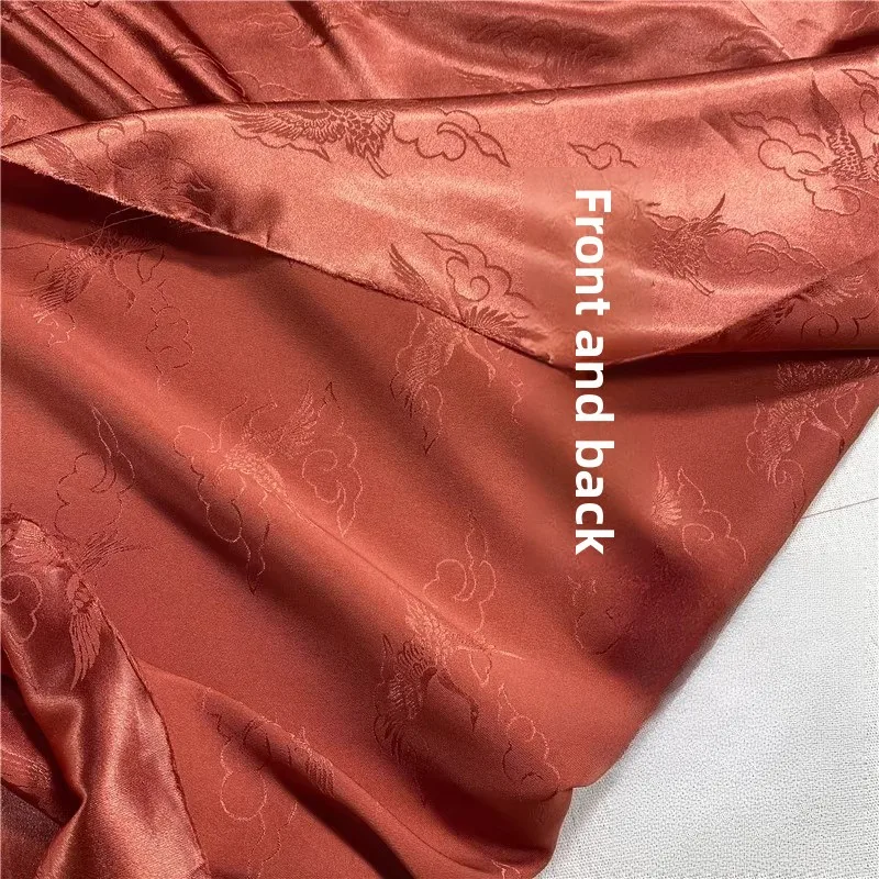 Cloud Crane Ancient Chinese-Style Jacquard Silk Hanfu Fabric Traditional Ming Song Dynasty Horse-Face Skirt Material Wholesale
