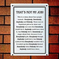 Thats NOT My Job Retro Metal Sign 8X12 Wall Decor