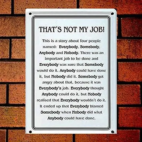 Thats NOT My Job Retro Metal Sign 8X12 Wall Decor