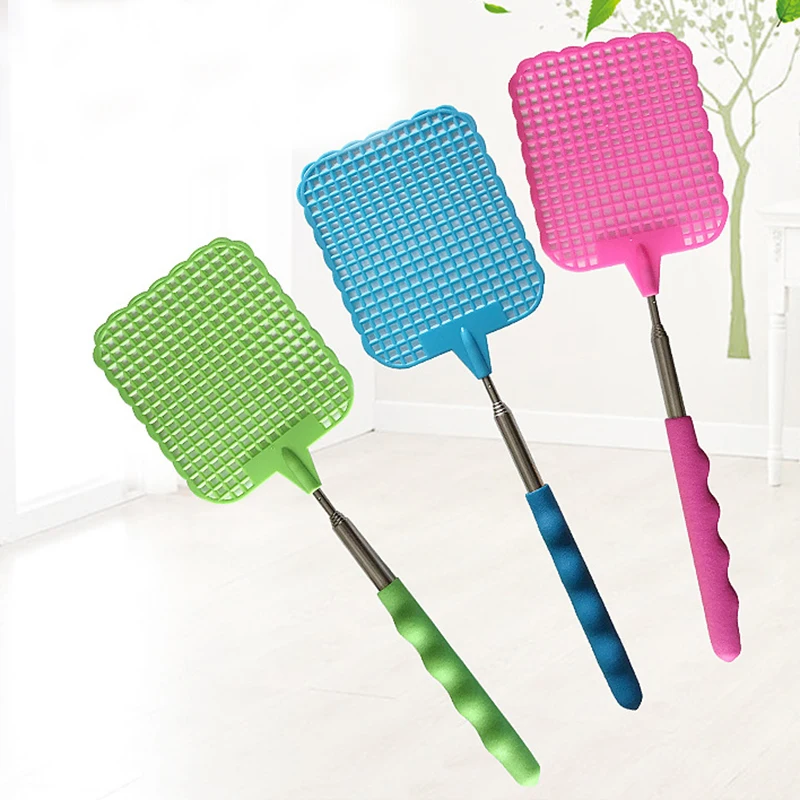 Scacciamosche telescopico estensibile scacciamosche prevenire i parassiti strumento per zanzare trappola per mosche scacciamosche retrattile forniture da giardino