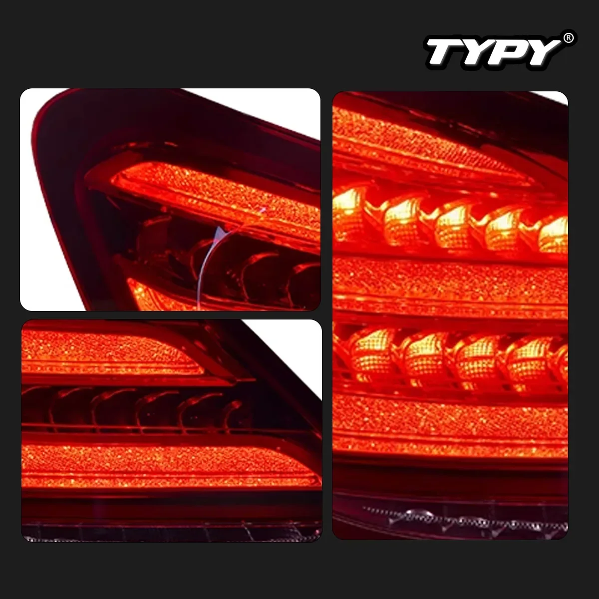 

TYPY Новый светодиодный задний фонарь, обновленный, модифицированный для задних фонарей Benz C-class W205 2014-2020, задний фонарь с динамическим сигналом, автоаксессуары