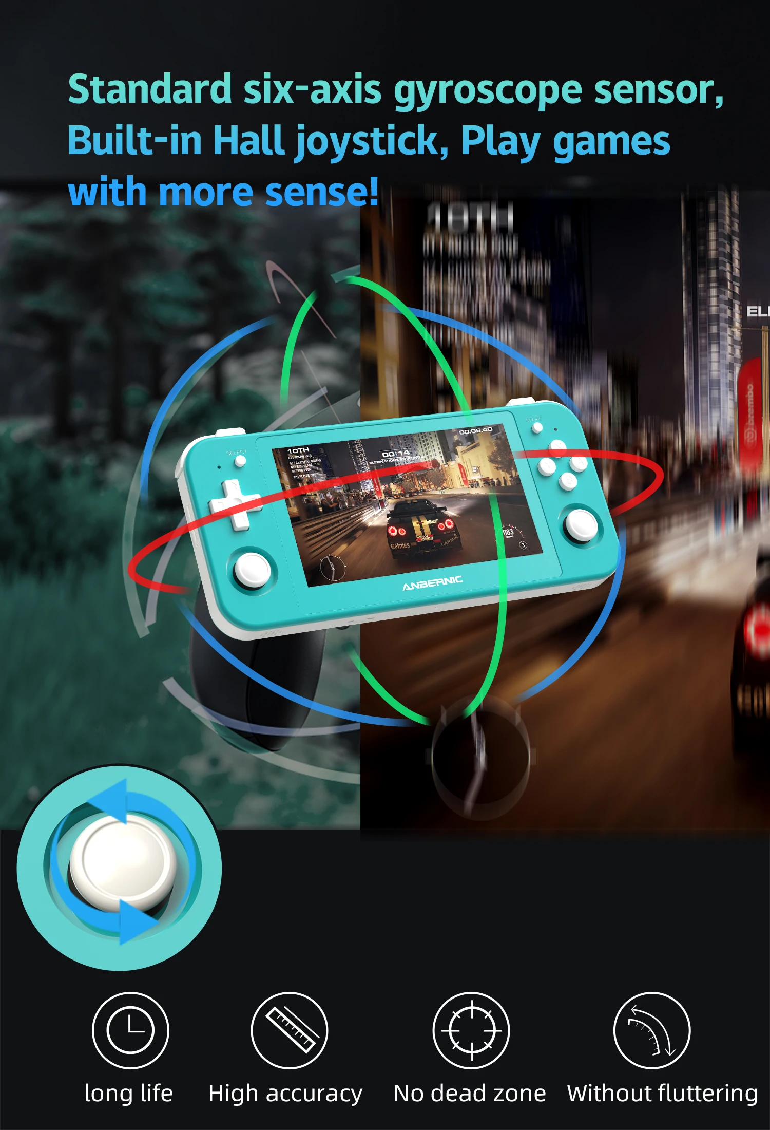 ANBERNIC RG505 Handheld Game Console 4.95" OLED Screen Android 12 Unisoc T618 Support WIFI Bluetooth OTA Update - Image 6