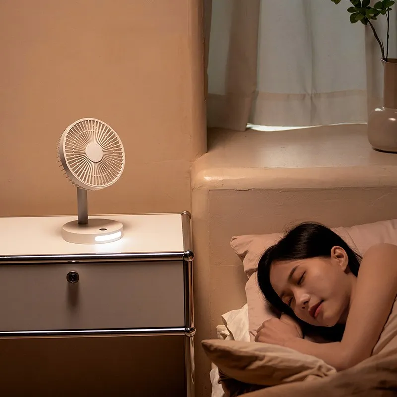 Intelligenter Mini-Tischventilator mit Nachtlichtanzeige