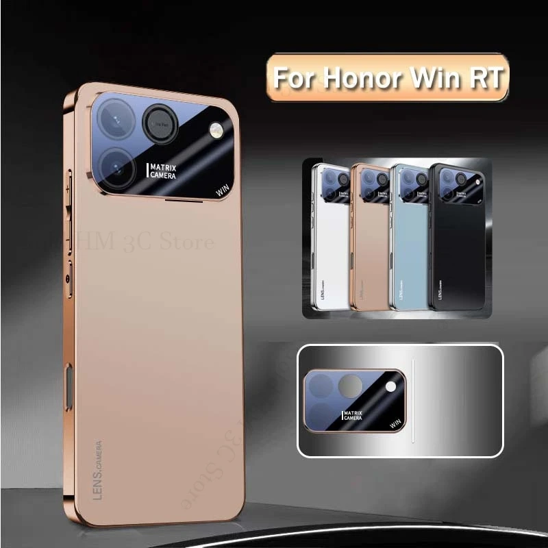 

Micro-Matte Plating Acrylic Phone Case For Honor Win RT HD Lens Film Protector Tough Cover For Honor Win Shockproof Back Cover