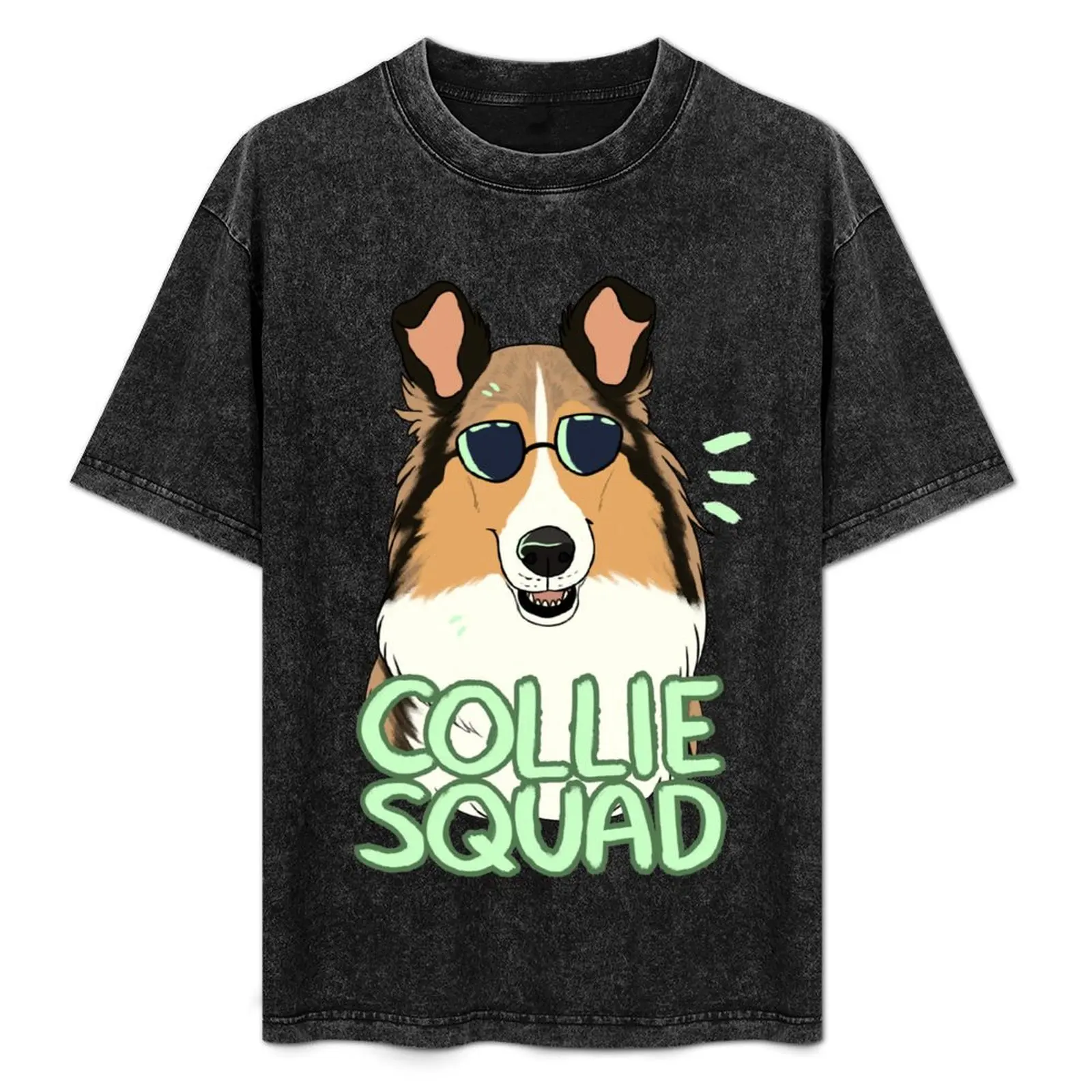 

COLLIE SQUAD (rough + sable) T-Shirt Worker Basic Short Sleeve Tee