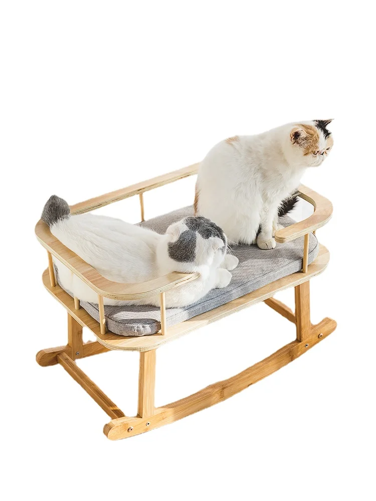 

Кровать для кошки YY, гнездо для кошки, вилла в стиле интернет-знаменитостей, всесезонное универсальное Двухслойное дерево