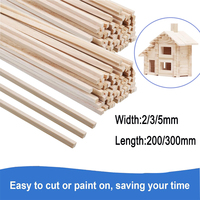 200/300mm balsa wood craft square stick model building carving handicraft education DIY accessories balsa stick width 2/3/5mm