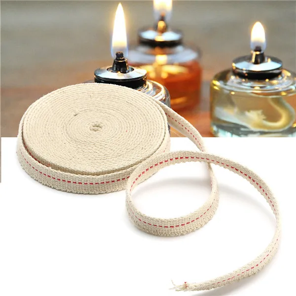 

1/2'' 15 Foot White Flat Cotton Alcohol Wick For Glass Oil Lamps and Lanterns