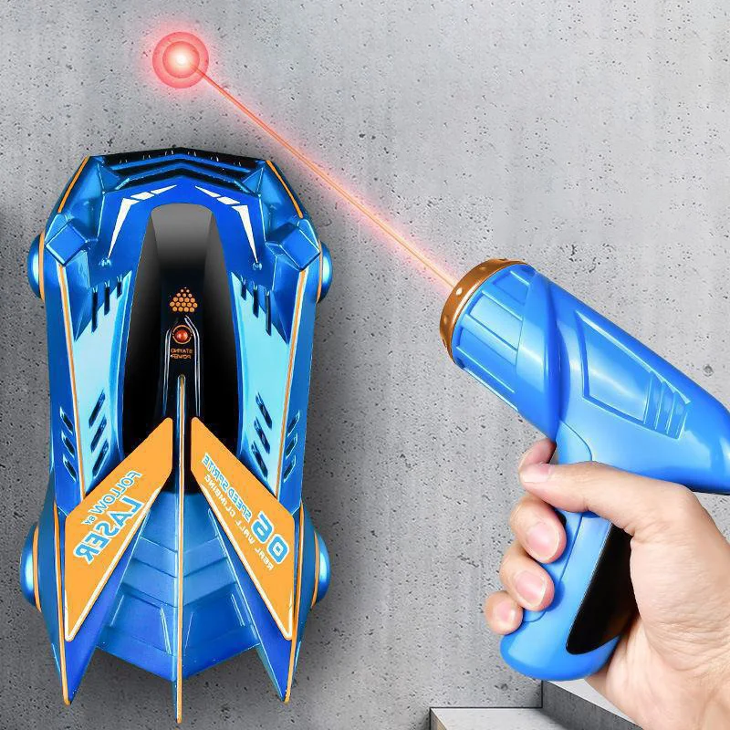 Wall Climbing Race Car Light-Guided Wall Racer Electric Anti