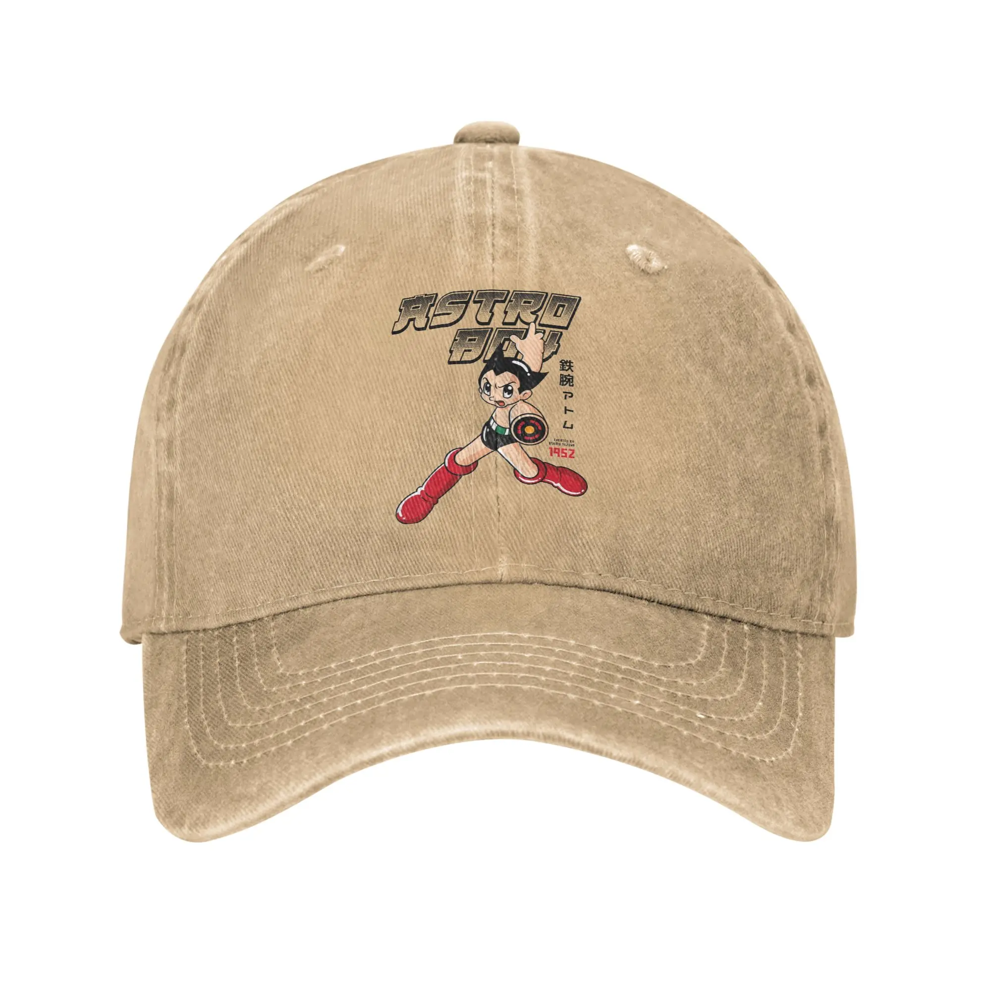 Astro Boy Baseball Caps Casual Distressed Denim Washed  Headwear Unisex Outdoor Summer  Unstructured Soft Caps Hat