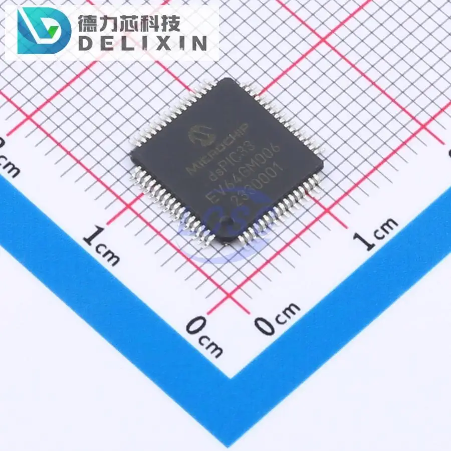 DsPIC33EV64GM006-I/PT 280MHz 64KB 53 TQFP-64(10x10) ตัวประมวลผลสัญญาณดิจิตอล (DSP/DSC) ชิปใหม่ดั้งเดิม