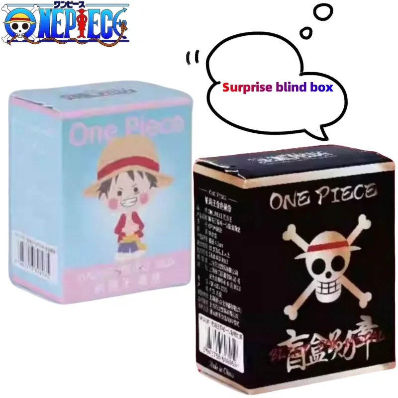 

One Piece Luffy Surprise Blind Box Keychain Creative Personality Cool High Value Cartoon Alloy Badge Couple School Bag Pendant