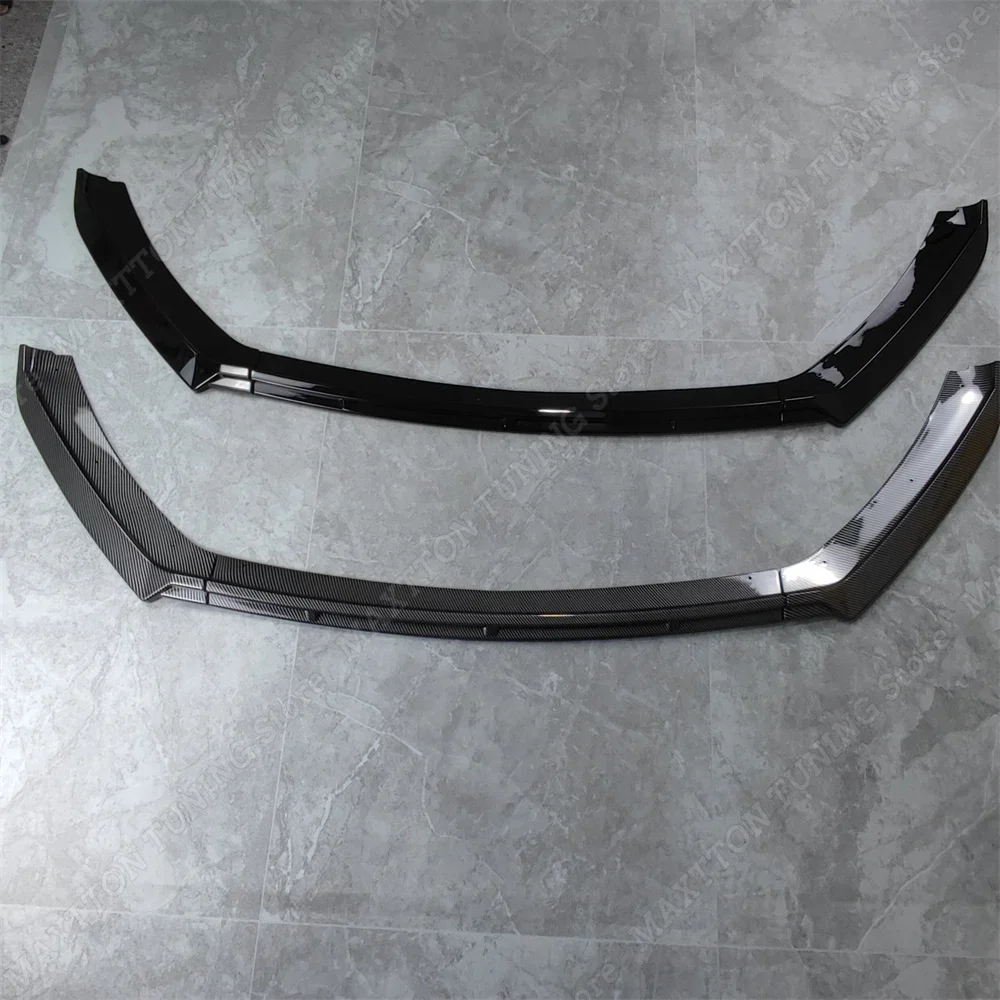 For Seat Leon 3 MK3 5F 2012-2016 Front Lower Bumper Lip Spoiler Splitter Diffuser Cover Guard Protector ABS Gloss Black Tuning