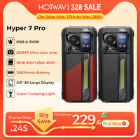 HOTWAV Hyper 7 Pro Smartphones 5G 200MP Android14 6.6 '' FHD+120Hz Rugged Smartphones 36GB 256GB 10800mAh 33W Waterproof Celular