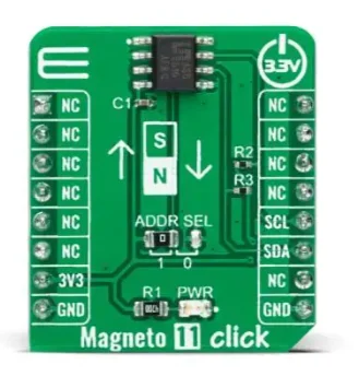 

MIKROE-5067 Magnetic Sensor Development Tools Magneto 11 Click AS5510