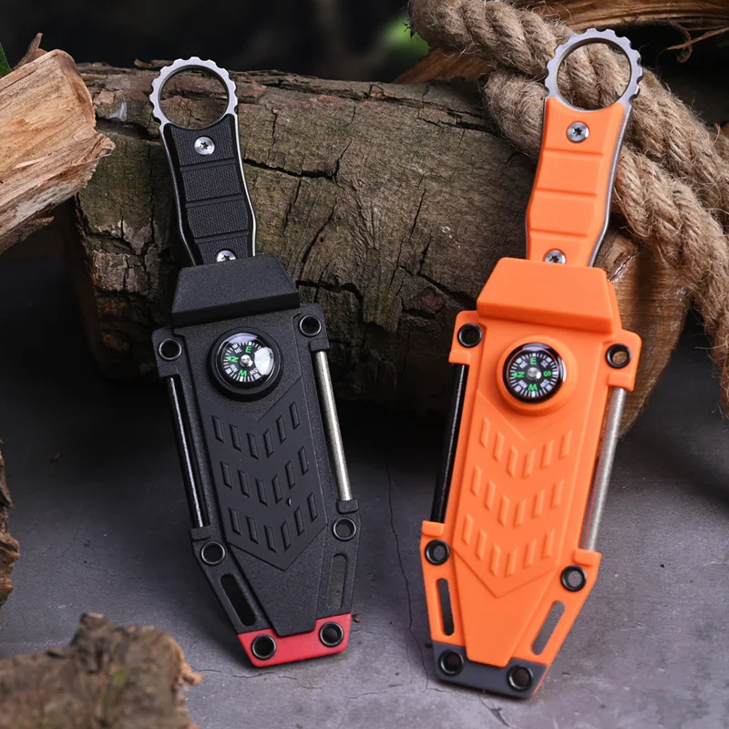 Outdoor Steel High hardness Straight knife Wilderness exploration Self Defense Jungle Hunting and Fishing Tactical Pocket Knives