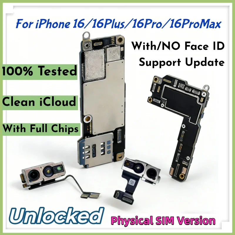 Unlocked Motherboard For iPhone 16 Pro/ProMax/Plus With Face ID
